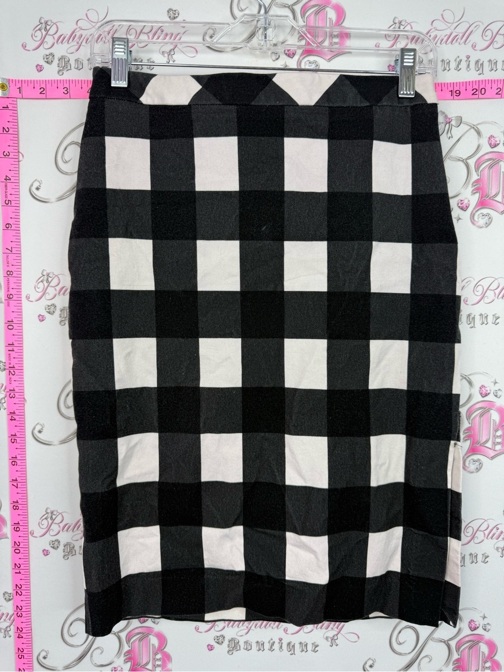 Banana Republic Black and White Buffalo Check Pencil Skirt